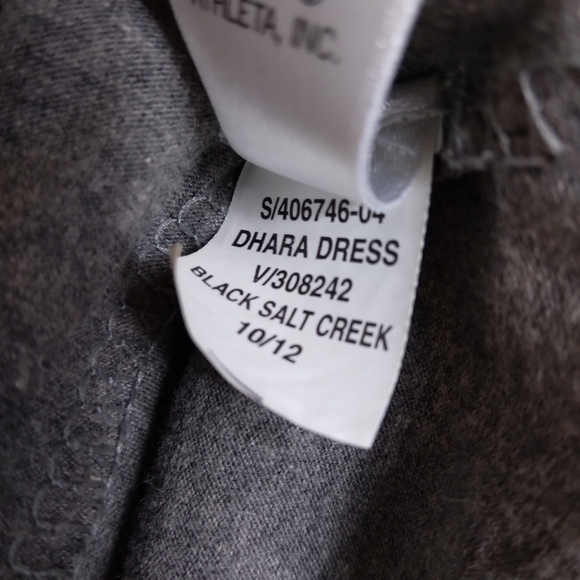 XXS Athleta Empire waist Dress Black and Gray Geometric Pattern Print - Picture 8 of 9